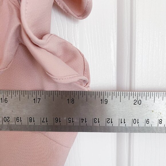 TCEC Dress Womens Blush Pink Ruffle Mini Party Dress Cocktail Bridal Wedding - Picture 7 of 7